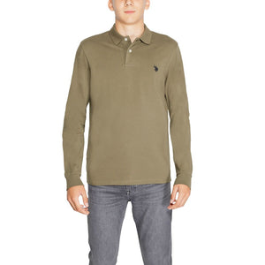 Grünes Langarmshirt aus Baumwolle