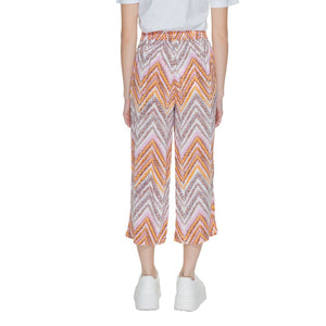 Multicolor Viscose Cropped Pant