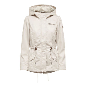 Beige Polyester Jackets & Coat