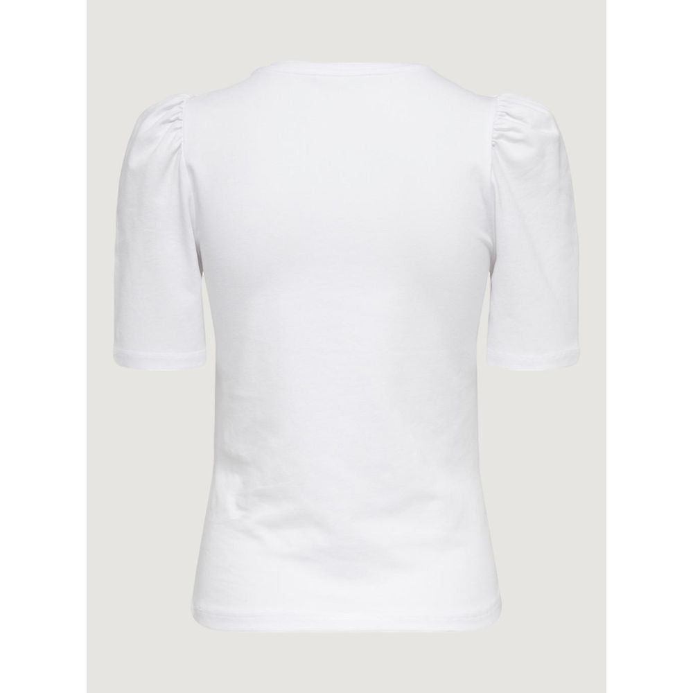 Weißes Baumwoll-T-Shirt