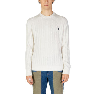 Weißer Baumwollpullover
