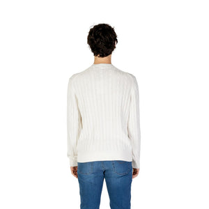 Weißer Baumwollpullover