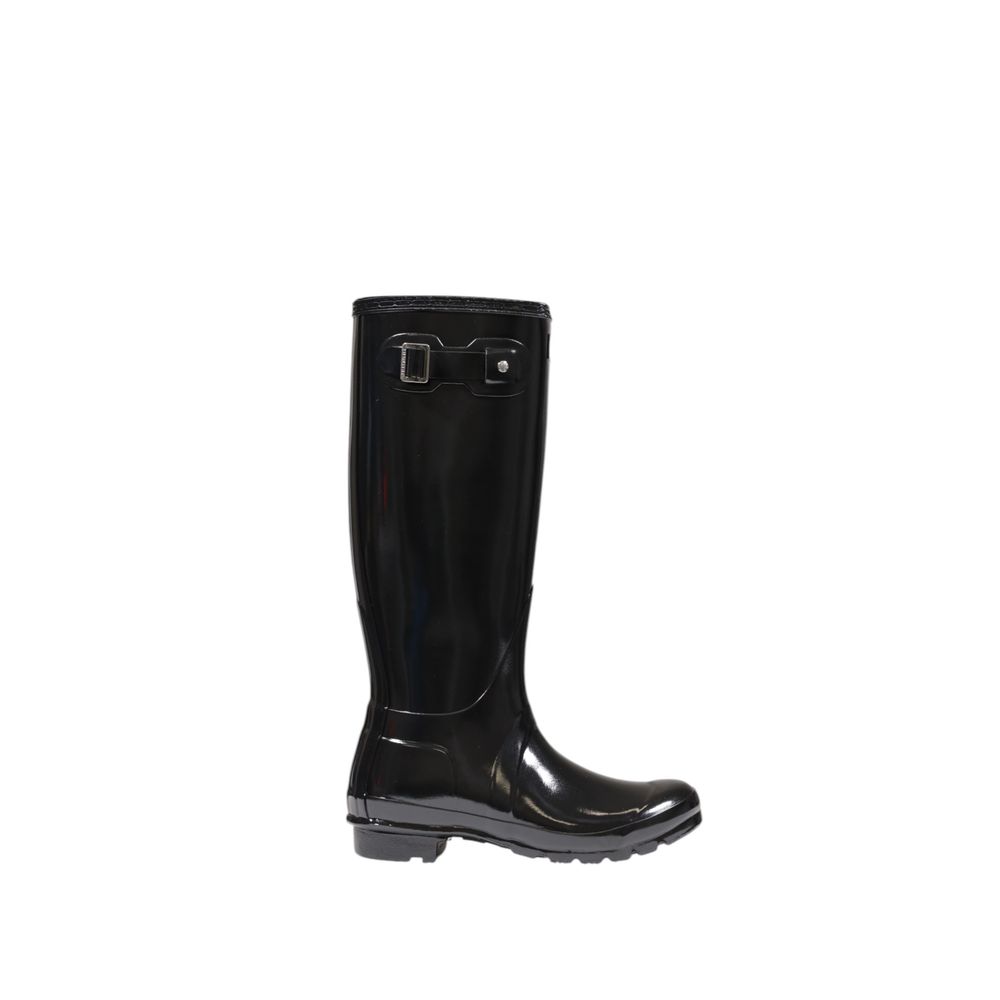 Schwarze Knöchelstiefel aus recyceltem Polyester