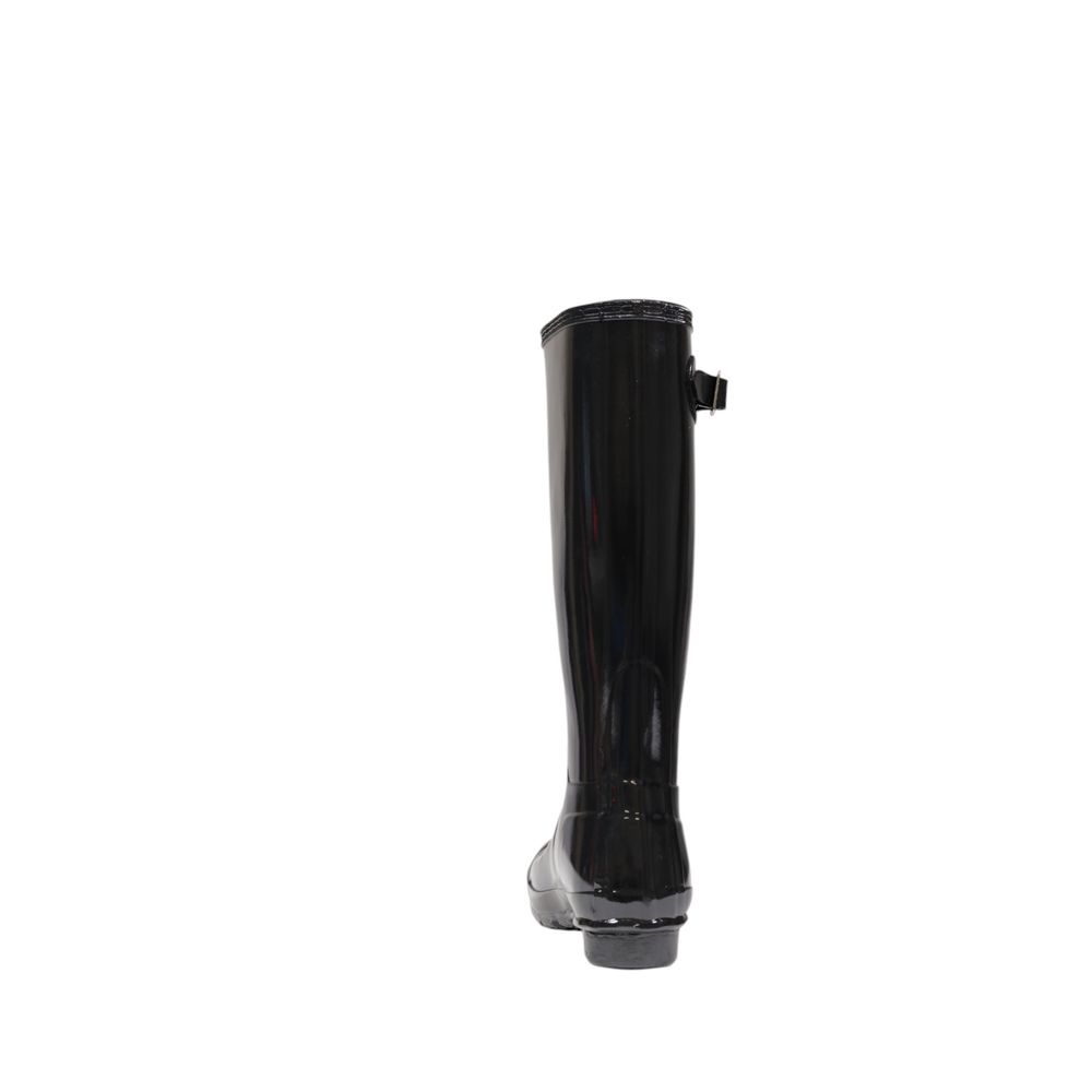 Schwarze Knöchelstiefel aus recyceltem Polyester