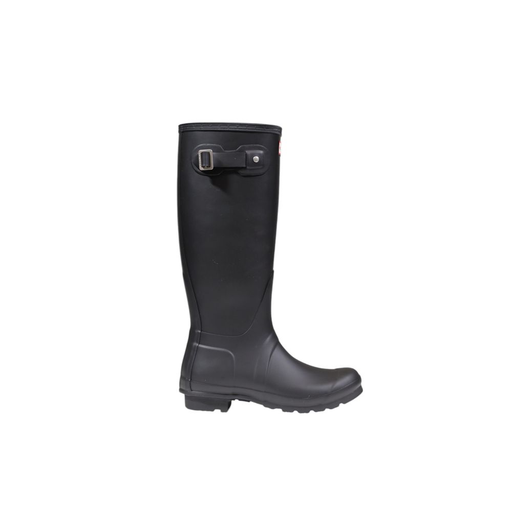 Schwarze Knöchelstiefel aus recyceltem Polyester