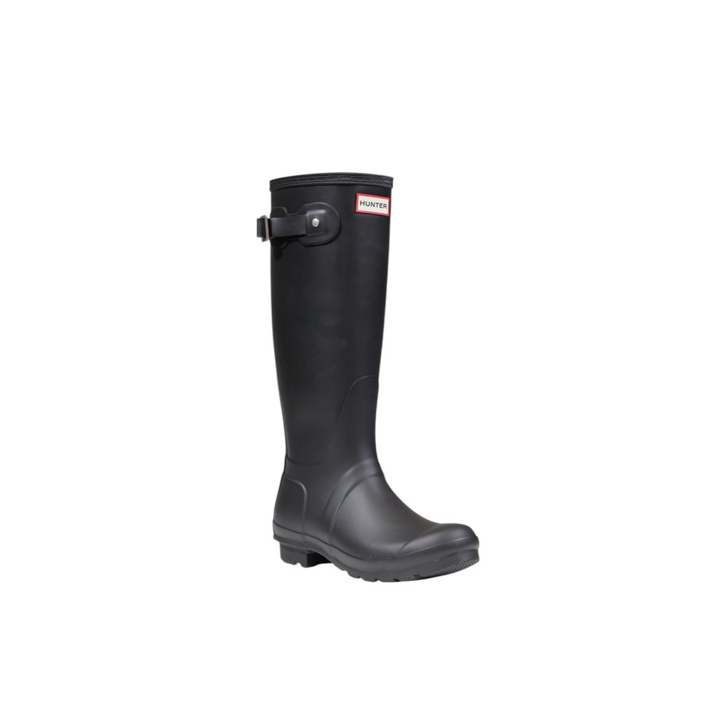 Schwarze Knöchelstiefel aus recyceltem Polyester
