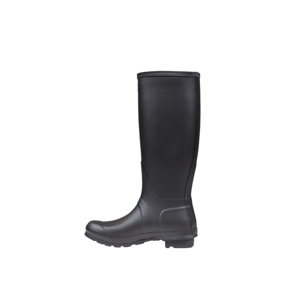 Schwarze Knöchelstiefel aus recyceltem Polyester