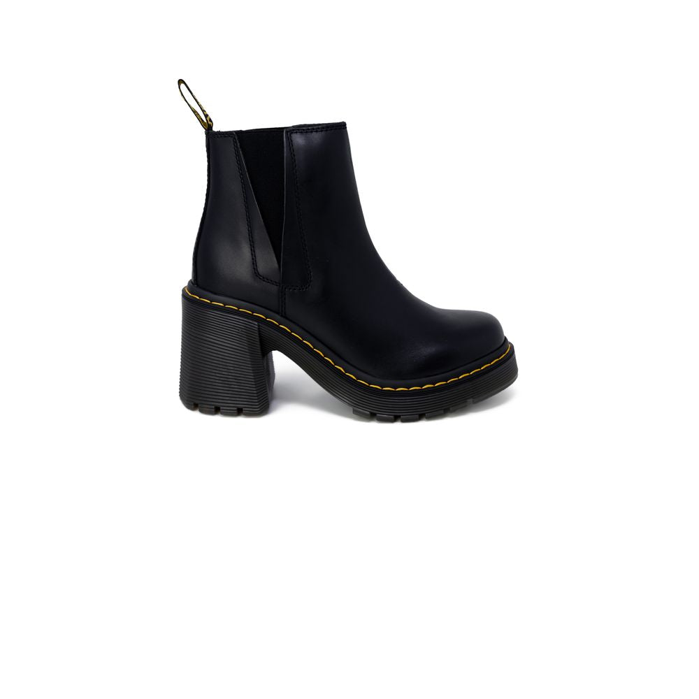 Schwarzer Leder-High-Heel