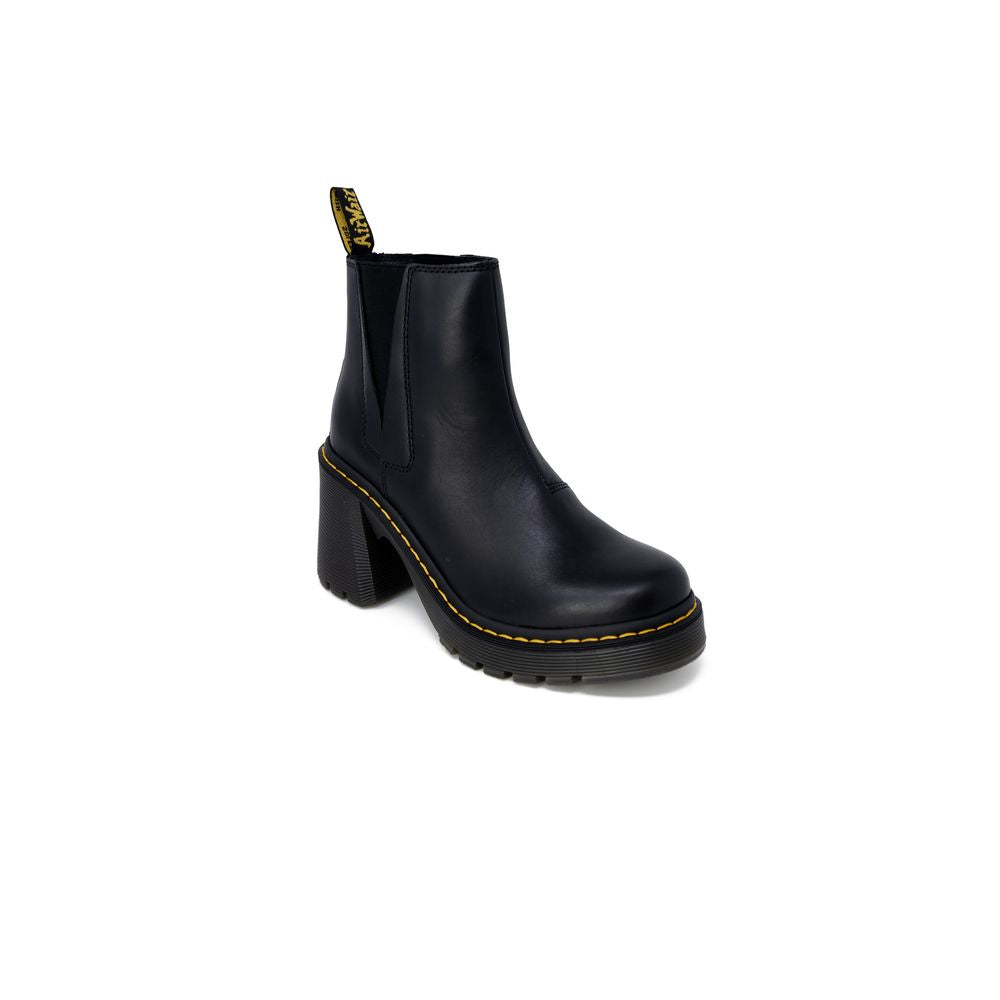 Schwarzer Leder-High-Heel