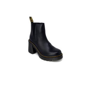 Schwarzer Leder-High-Heel