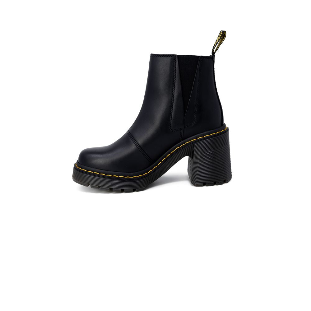 Schwarzer Leder-High-Heel