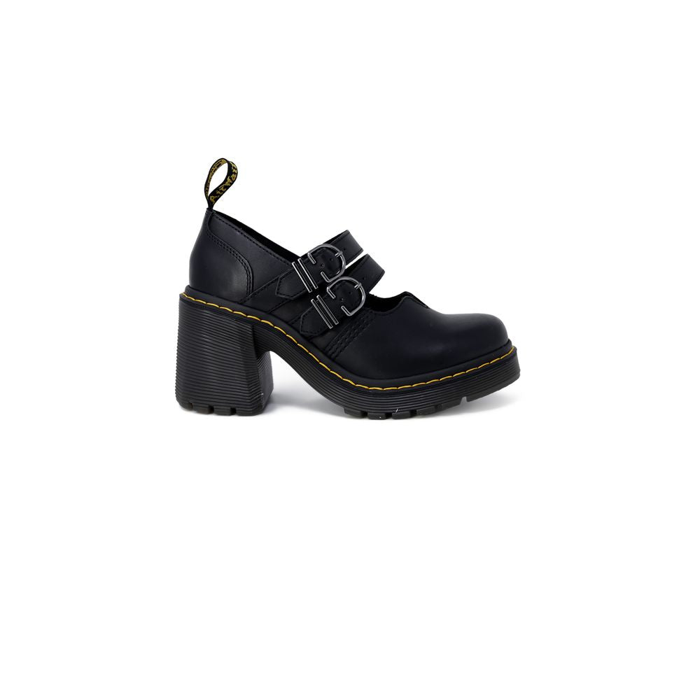 Schwarzer Leder-High-Heel