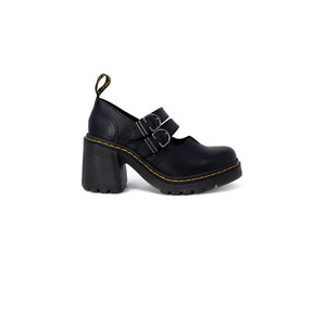 Schwarzer Leder-High-Heel