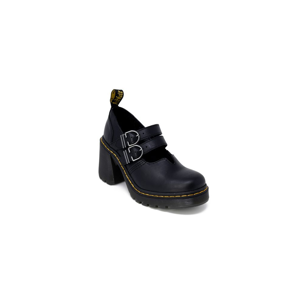 Schwarzer Leder-High-Heel