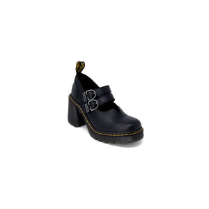 Schwarzer Leder-High-Heel