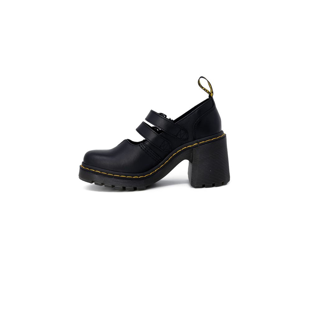 Schwarzer Leder-High-Heel