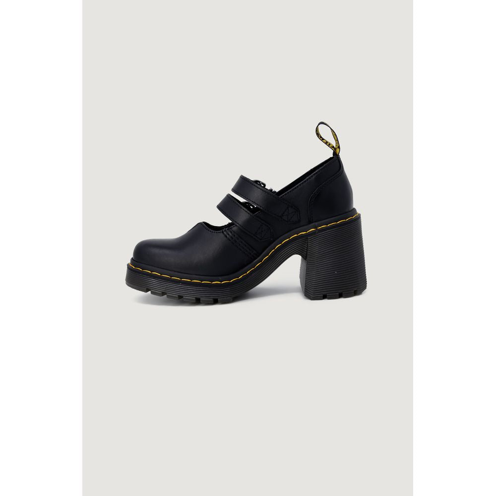 Schwarzer Leder-High-Heel
