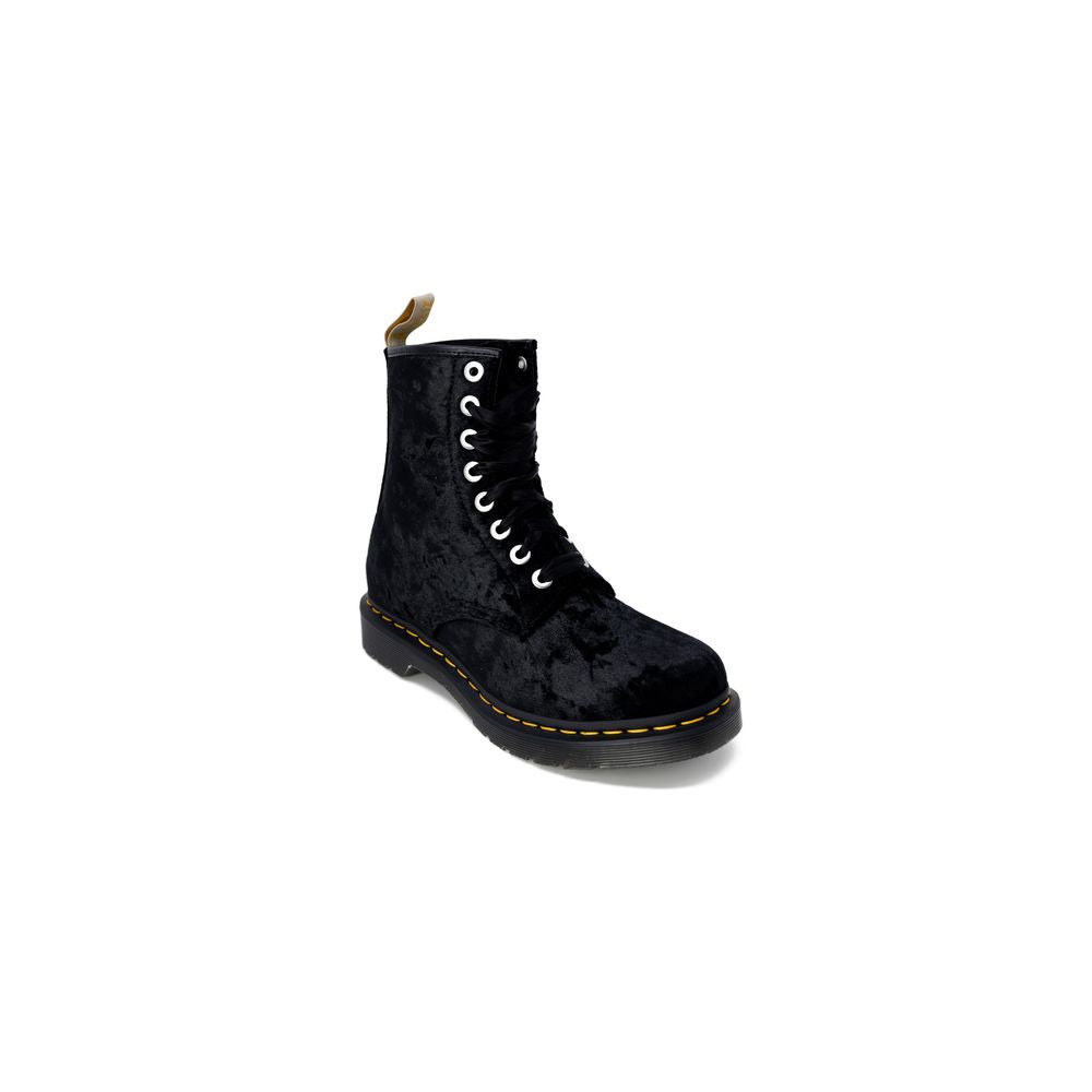 Schwarzer Polyesterstiefel