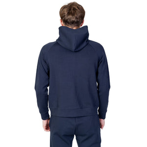 Blauer Kapuzenpullover aus Baumwolle
