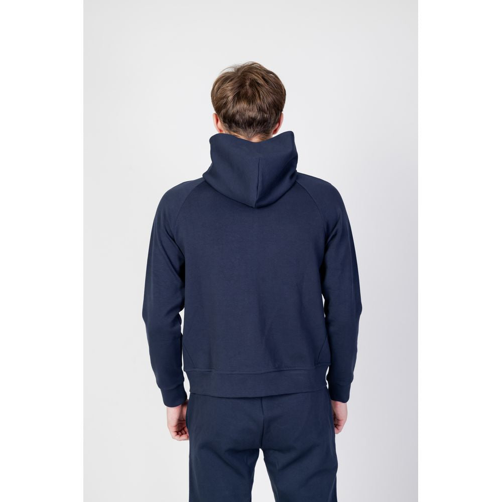 Blauer Kapuzenpullover aus Baumwolle