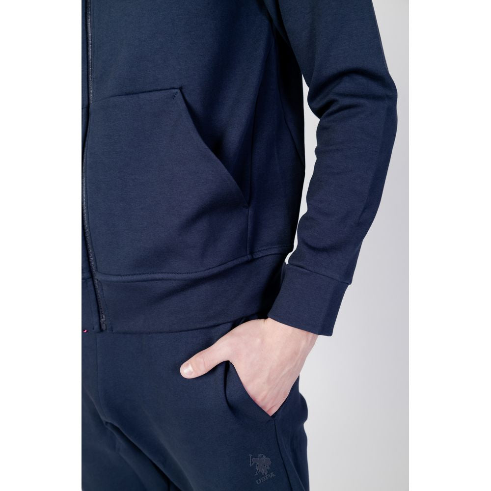 Blauer Kapuzenpullover aus Baumwolle