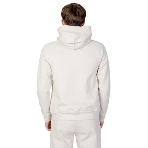 Beigefarbener Kapuzenpullover aus Baumwolle