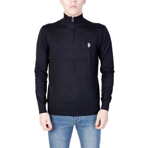 Schwarzer Baumwollpullover