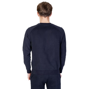 Blauer Baumwollpullover