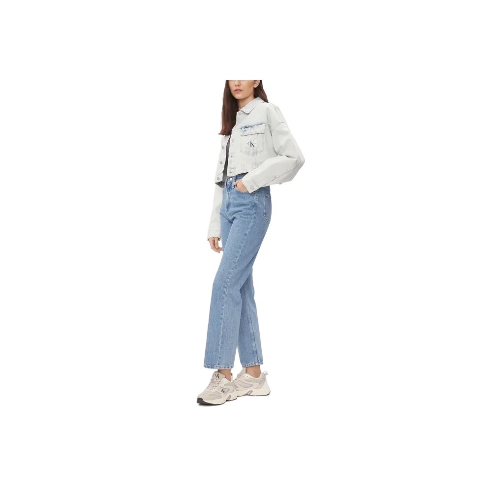 Hellblaue Jeans aus Baumwolle mit entspannter Passform