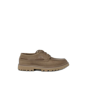 Braune Oxfords und Derbys aus Leder