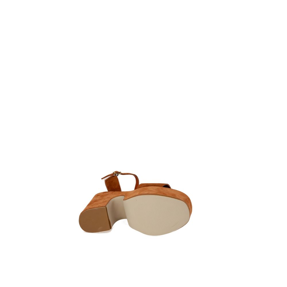 Brauner Wildleder-High Heel