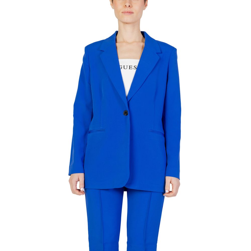 Blauer Blazer aus recyceltem Polyester