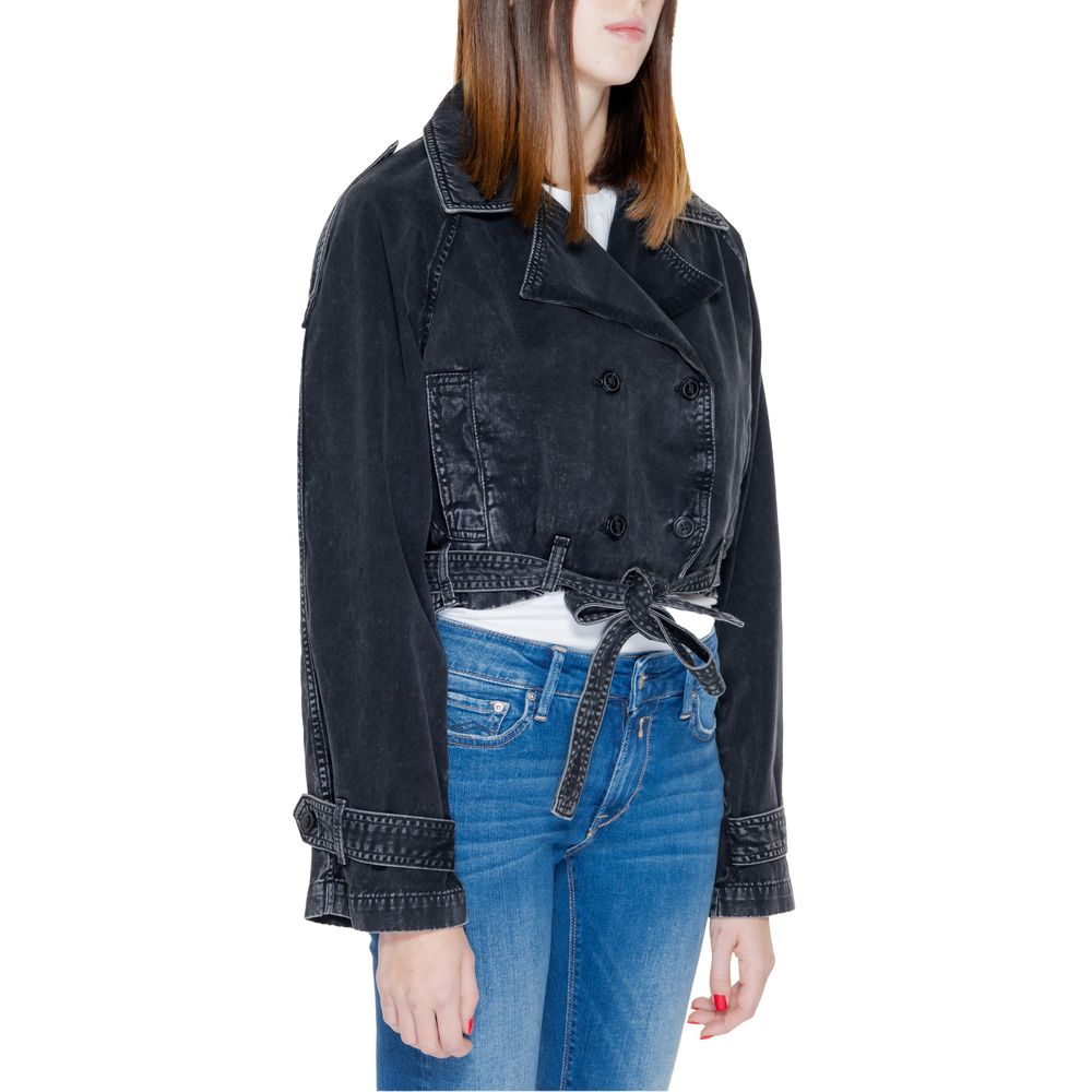 Schwarze Baumwolljacken &amp; -mäntel