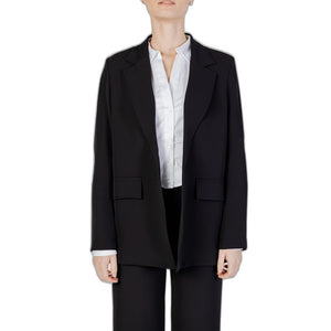 Schwarzer Polyester-Blazer