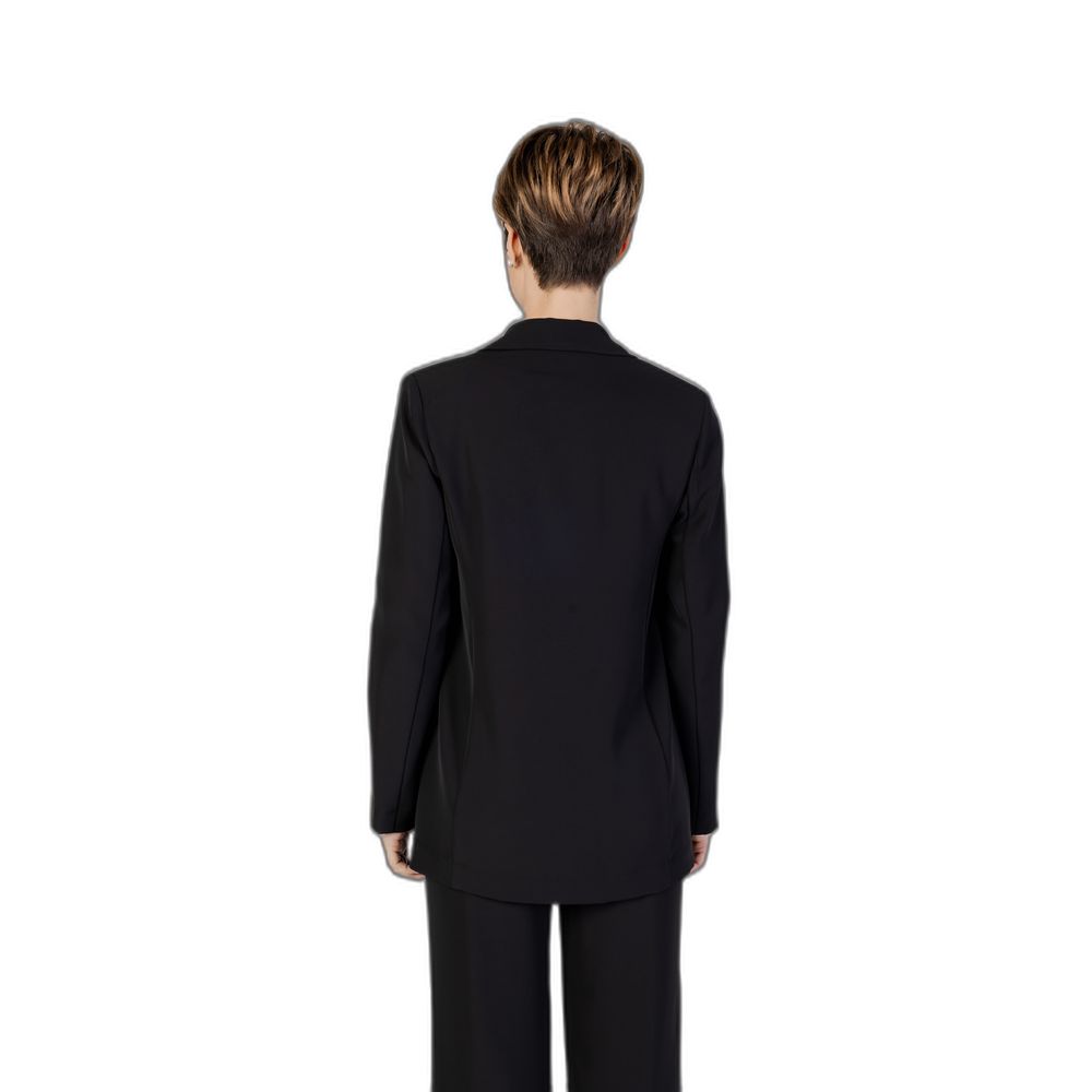 Schwarzer Polyester-Blazer