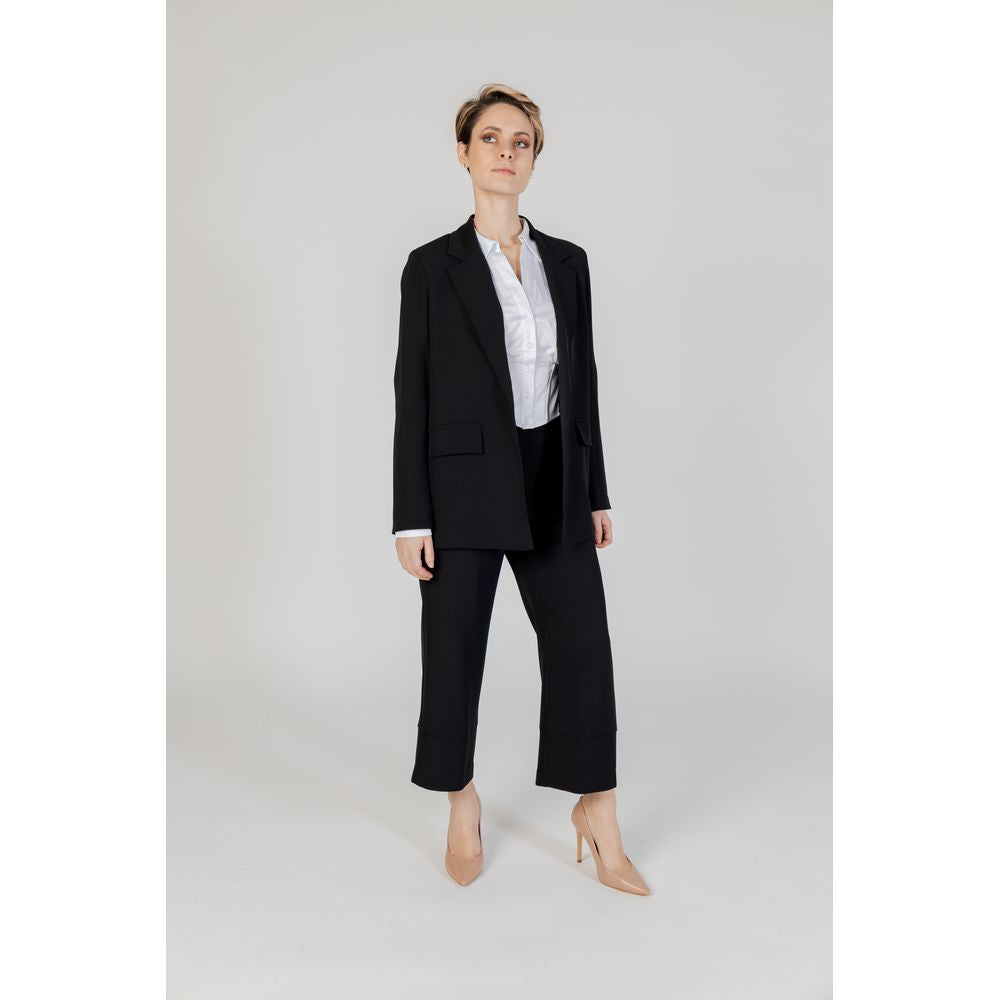 Schwarzer Polyester-Blazer
