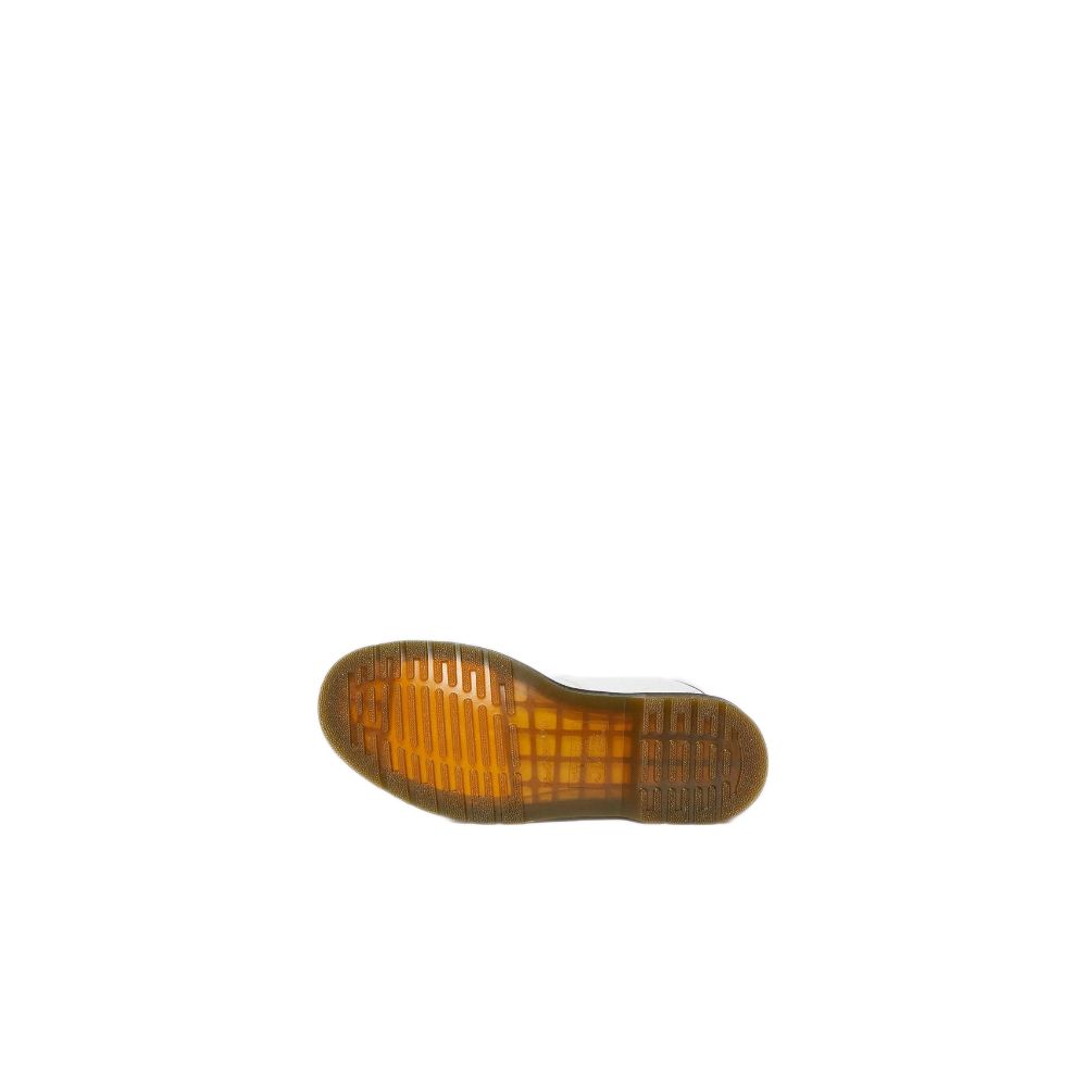 Weißer Lederstiefel