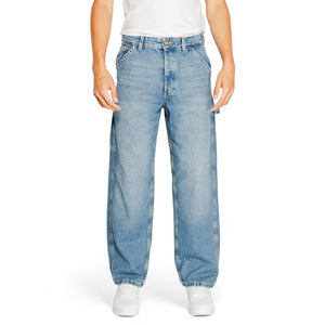 Blaue Jeans aus Baumwolle mit entspannter Passform