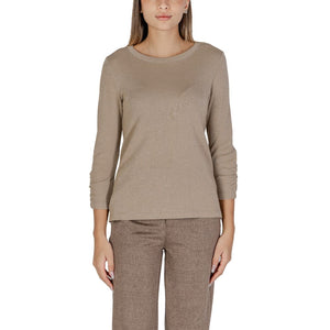 Beige Polyester Langarm
