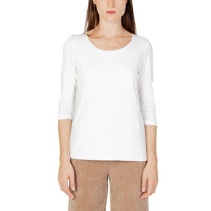 Cremefarbenes Langarmshirt aus Baumwolle