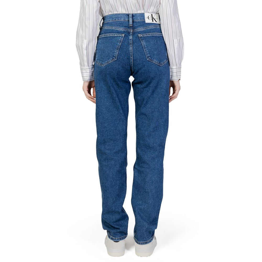 Blaue Slim Fit-Jeans aus Baumwolle