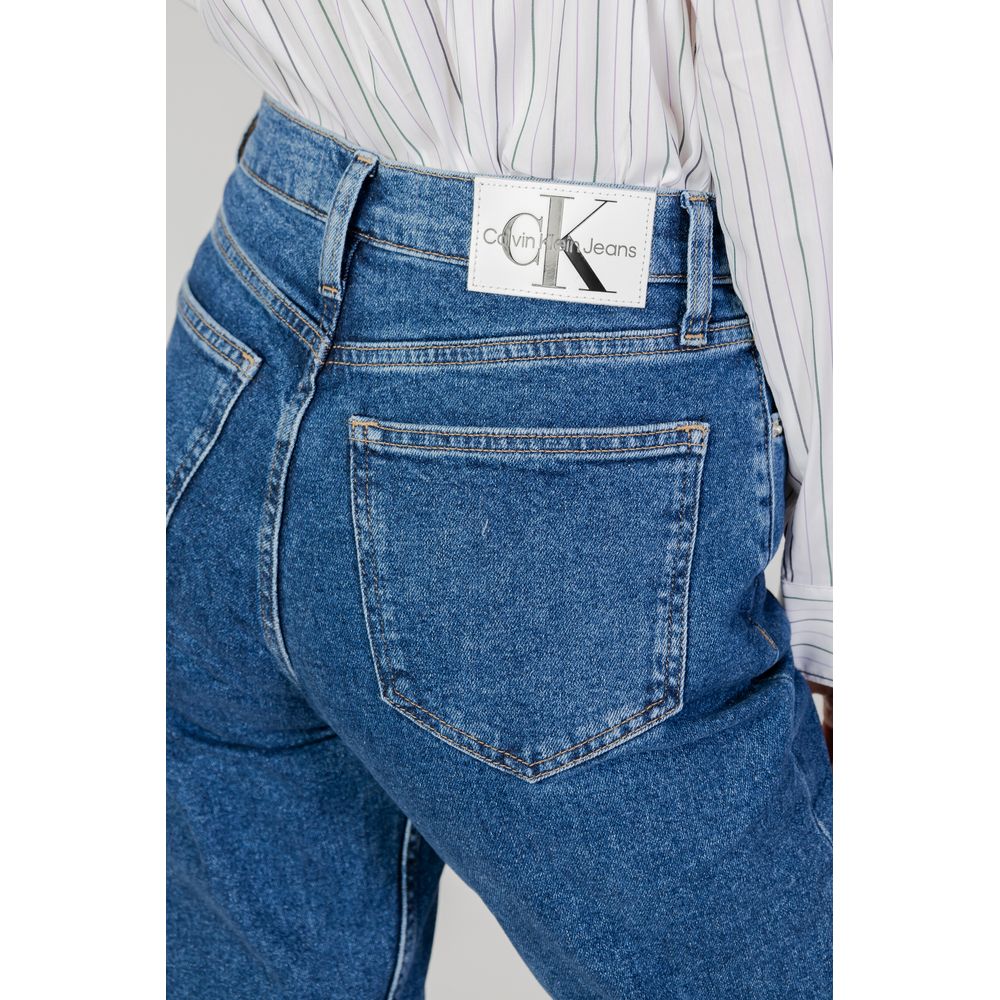 Blaue Slim Fit-Jeans aus Baumwolle