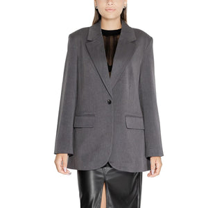 Grauer Blazer aus recyceltem Polyester