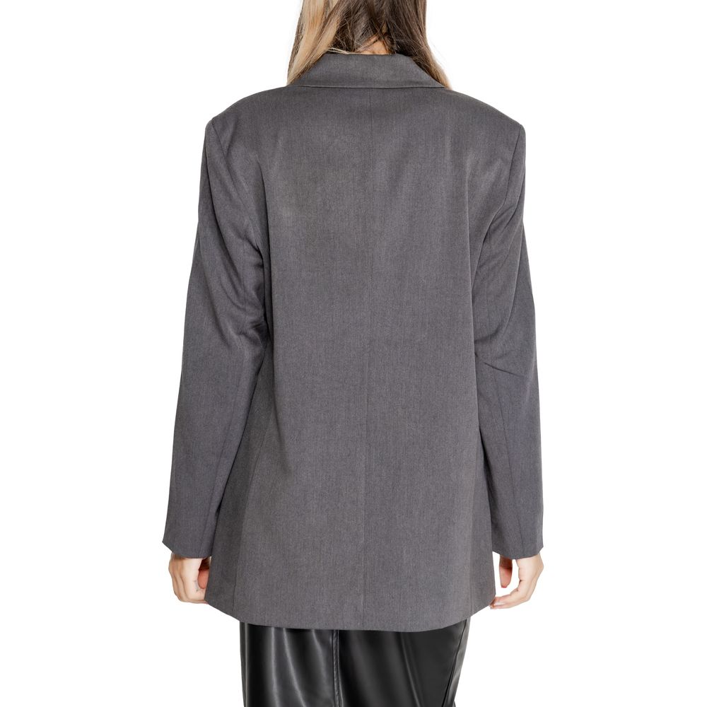 Grauer Blazer aus recyceltem Polyester