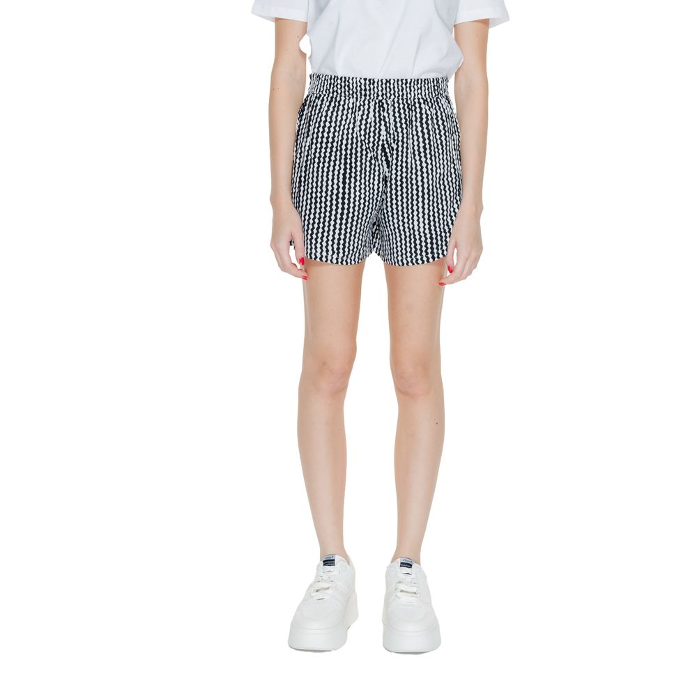 Schwarze Viskose-Shorts