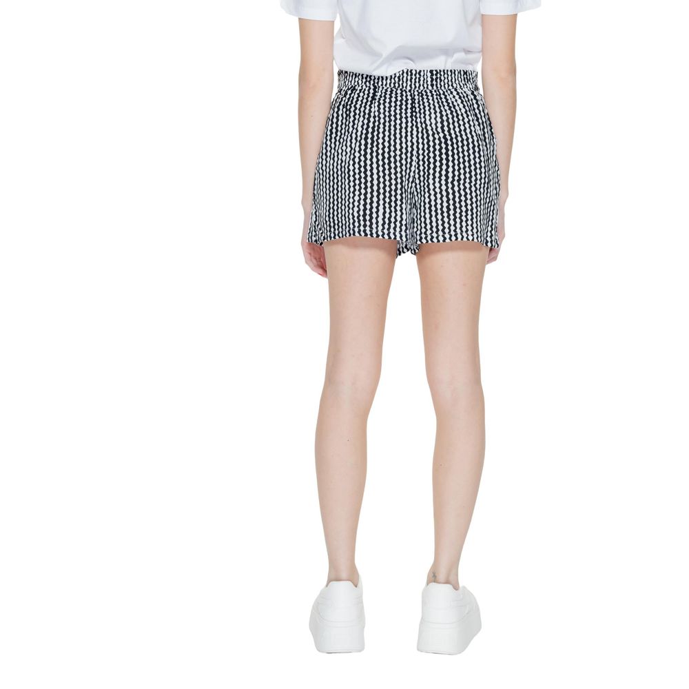 Schwarze Viskose-Shorts
