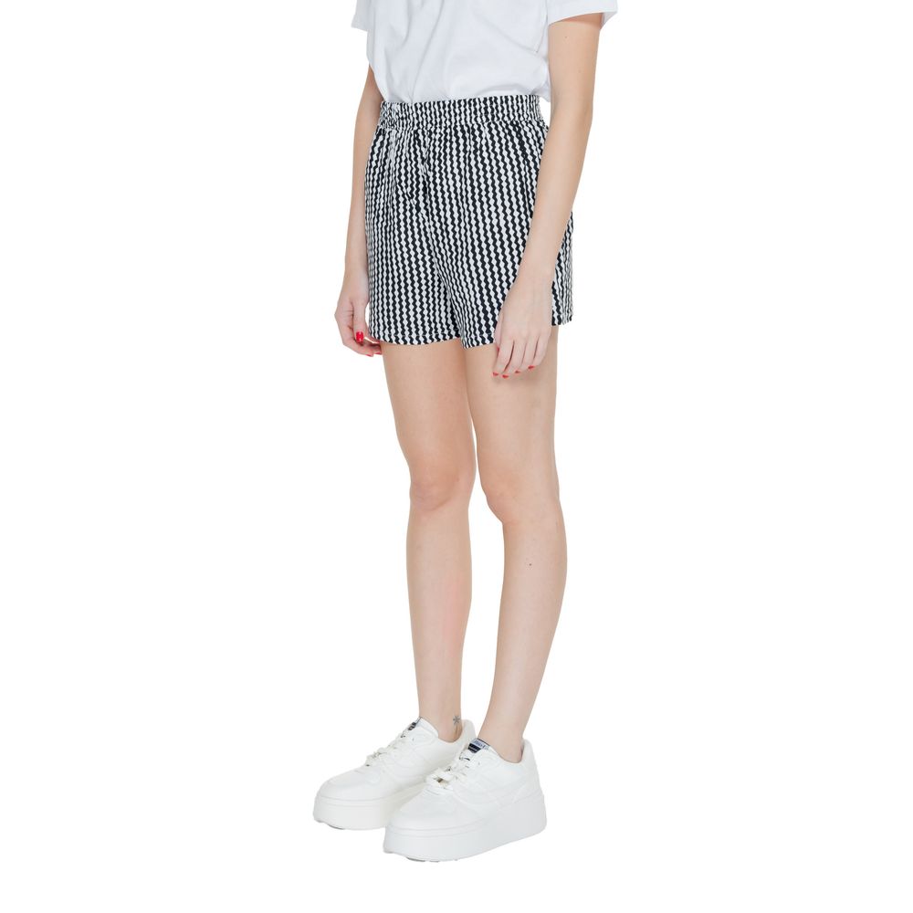 Schwarze Viskose-Shorts