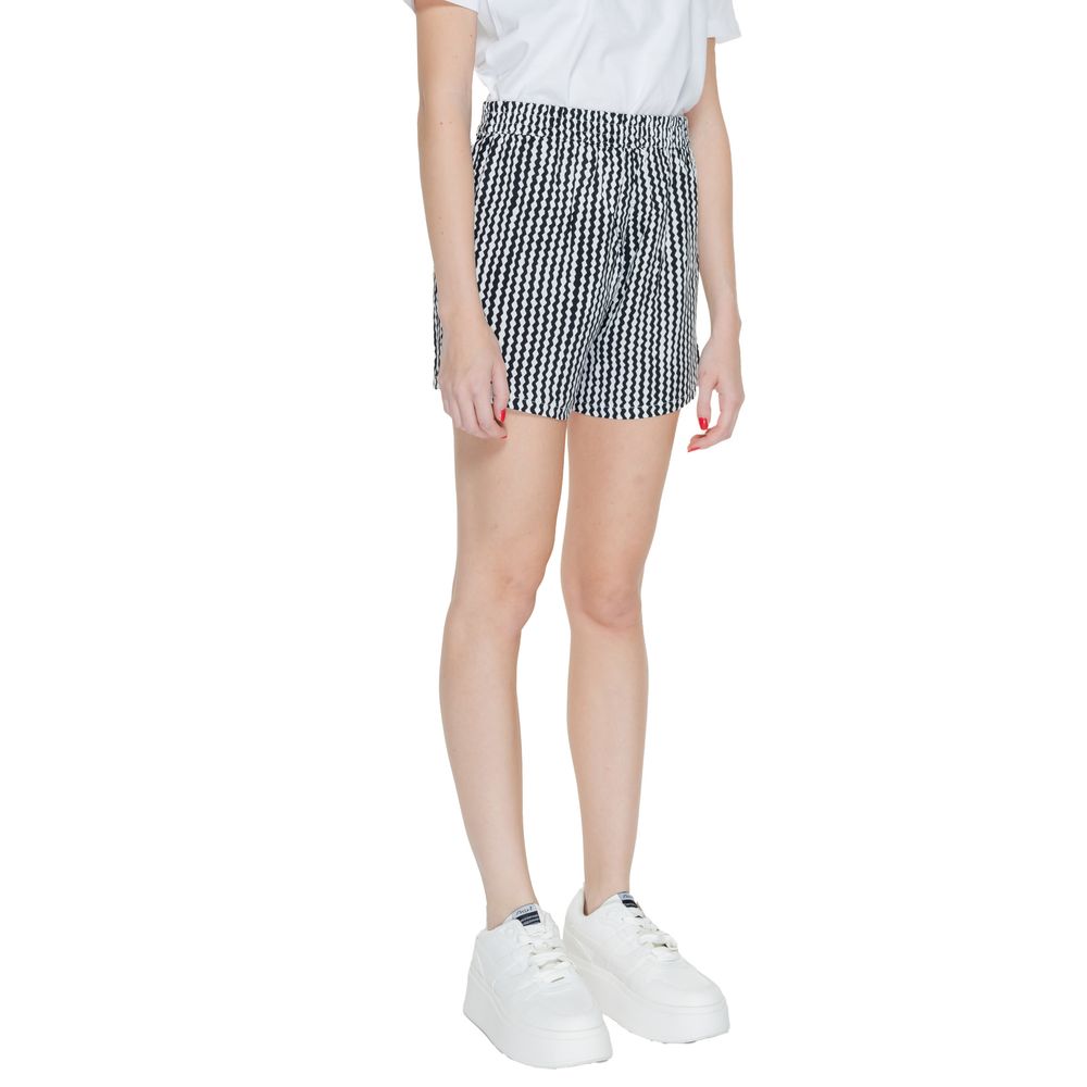 Schwarze Viskose-Shorts
