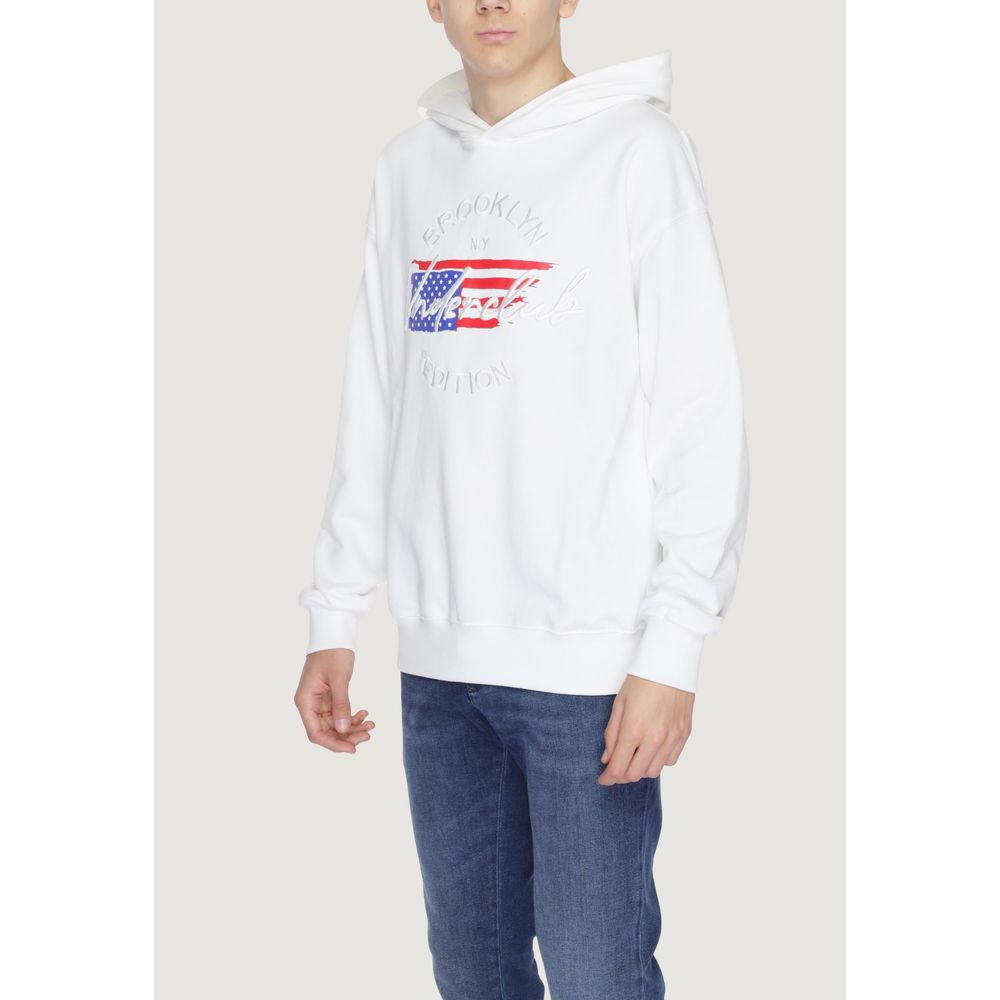 Weißer Kapuzenpullover aus Baumwolle