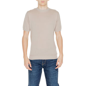 Beigefarbener Baumwollpullover